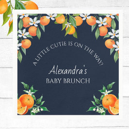 Navy Eine kleine Süsse Orange Citrus Baby Brunch Serviette