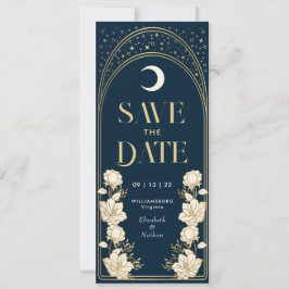 Navy Elegant Arch Art Nouveau Save the Date Einladung