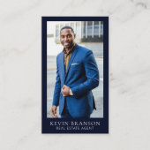 Navy Elegant Beruflich Real Anwesen Visitenkarte (Vorderseite)
