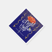Navy Elegant Floral Die Nacht vor Napkins Serviette (Ecke)