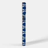 Navy Elegant Grid Dots Case-Mate iPhone Hülle (Rückseite / Rechts)