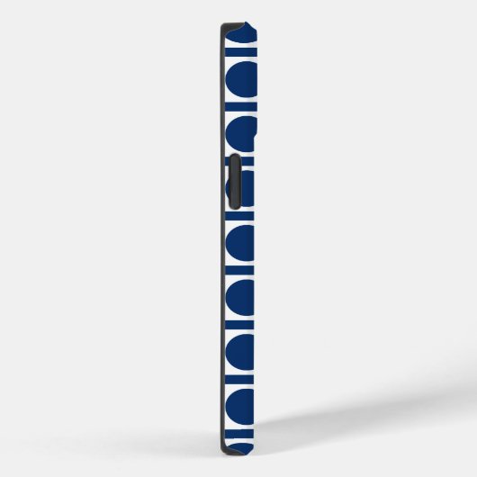 Navy Elegant Grid Dots Case-Mate iPhone Hülle (Rückseite / Rechts)