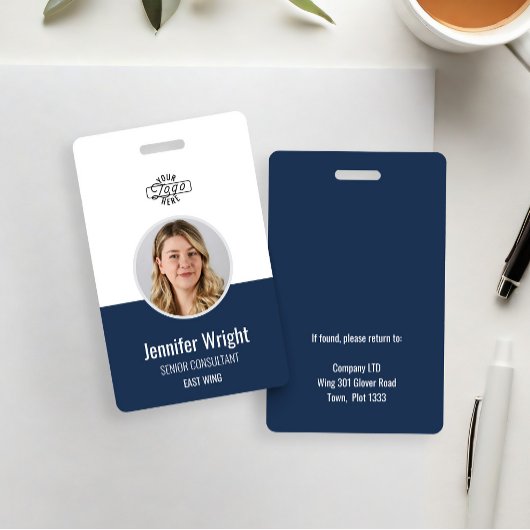 Navy Employee Photo ID Company Badge Ausweis