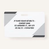 Navy | Employee Photo ID Company Security Badge Ausweis (Rückseite)