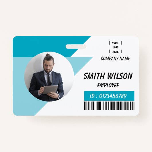 Navy | Employee Photo ID Company Security Badge Ausweis (Vorderseite)