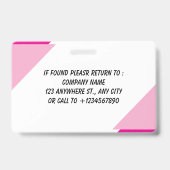 Navy | Employee Photo ID Company Security Badge Ausweis (Back)