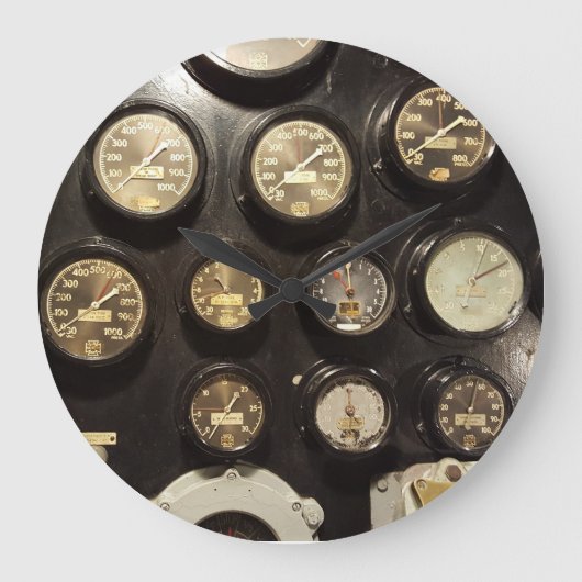 Navy Engine Room Clock Große Wanduhr (Vorderseite)
