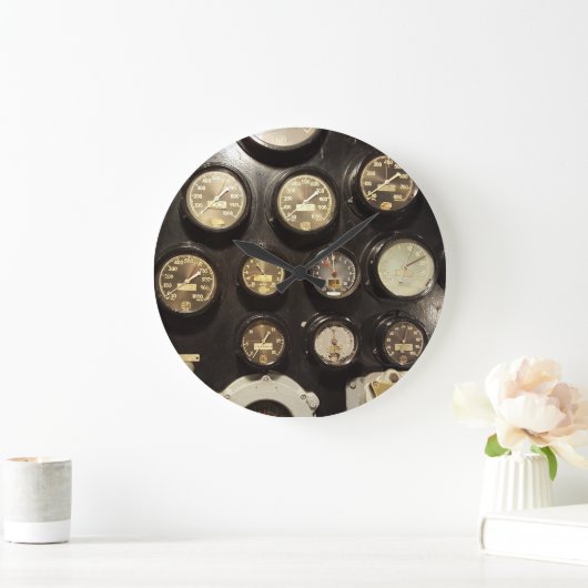 Navy Engine Room Clock Große Wanduhr (Zuhause)