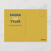 Navy England Scotland Wedding Save the Date UK Map Postkarte (Rückseite)