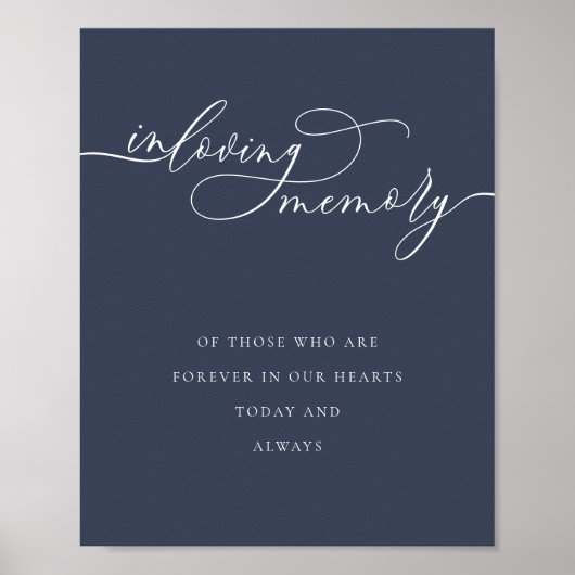 Navy Essential Script in Love Memory Poster (Vorne)
