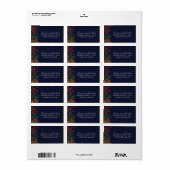 Navy Fall Address Labels Adressaufkleber (Vorne)