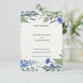 Navy Farn Save-the-Date-Karte Save The Date (Stehend Vorderseite)