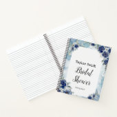 Navy Floral Brautparty Gift Tracker Notizblock (Innenseite)