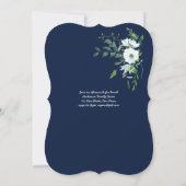 NAVY Floral First Heilige Kommune mit Vers Einladung (Rückseite)