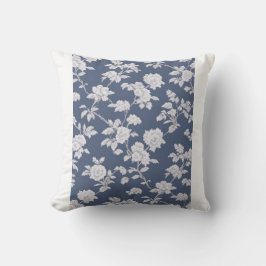 Navy-Floral-Kissen Kissen