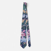 Navy Floral Neck Tie Krawatte (Vorderseite)