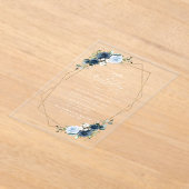 Navy Flowers, Blue Flowers, Greenery, Birthday Acryleinladungen (Ablage )