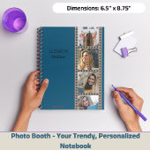 Navy Foto Booth - Trendy Modern Personalisiert Notizblock