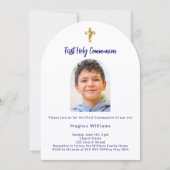 Navy Foto Boy First Heilige Kommune Einladung (Vorderseite)