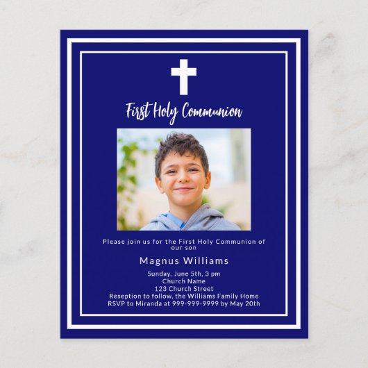 Navy-Foto-Erste Kommunion (Vorderseite)