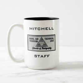 Navy Foto School-Sign #1 Zwei-Tone-Tasse, 15 oz Zweifarbige Tasse