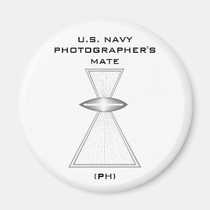 Navy Fotograf IFGA No Wings Round Magnet
