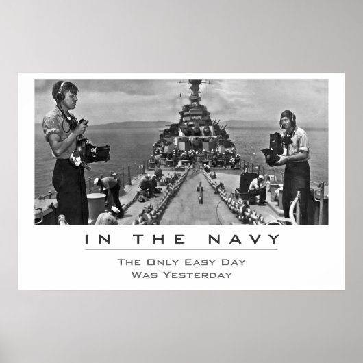 Navy Fotografen bei der Arbeit Poster (Vorne)