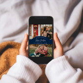 Navy FroChristmas Moderne Minimalistische Karte