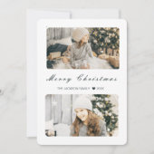 Navy Frohe Weihnachten Moderne 2 Foto (Vorderseite)