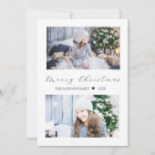 Navy Frohe Weihnachten Moderne 2 Foto (Vorderseite)