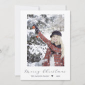 Navy frohe Weihnachten Moderne ein Foto (Vorderseite)