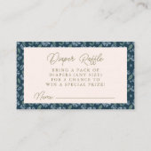 Navy Frost Blütenblütenspülung Windelwindung Begleitkarte (Vorderseite)