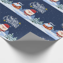 Navy Fun Santa Claus Illustriert Frohe Weihnachten