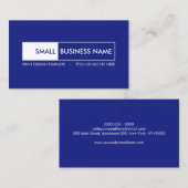 Navy Geometric Minimalistisch Simple Modern Unique Visitenkarte (Vorne/Hinten)