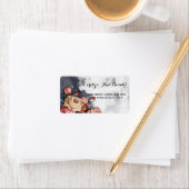 Navy GEOMETRIC WATERCOLOR Adressaufkleber (Insitu)