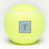 Navy-Geometrisches Chevron-Monogramm-Design Tennisbälle (Rückseite)