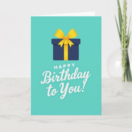 Navy-Geschenk-Geburtstagskarte Karte (Vorderseite)