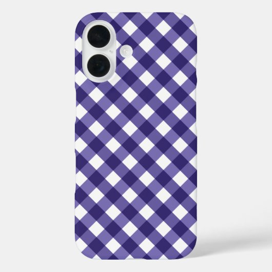 Navy Gingham Case-Mate iPhone Hülle (Rückseite)