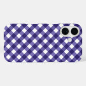 Navy Gingham Case-Mate iPhone Hülle (Rückseite (Horizontal))