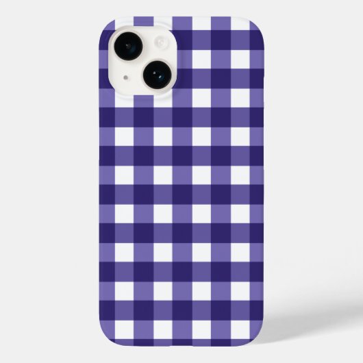 Navy Gingham Case-Mate iPhone Hülle (Rückseite)