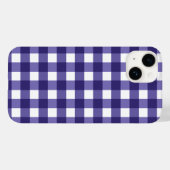 Navy Gingham Case-Mate iPhone Hülle (Rückseite (Horizontal))