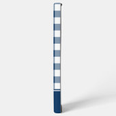 Navy Gingham Check MagSafe Tough Samsung Galaxy Hülle (Linke Seite)