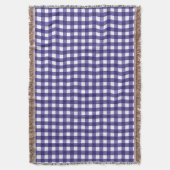 Navy Gingham Decke (Vorderseite Vertikal)