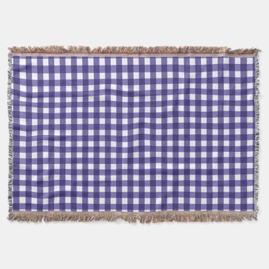 Navy Gingham Decke (Vorderseite)