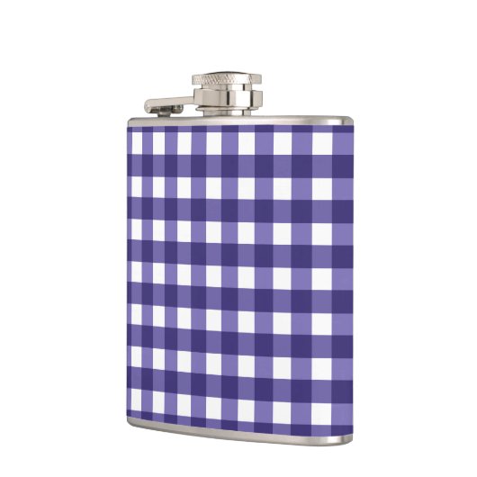 Navy Gingham Flachmann (Links)