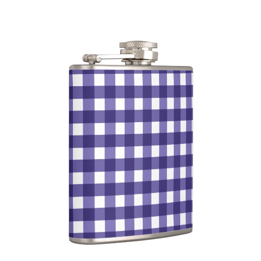 Navy Gingham Flachmann (Rechts)