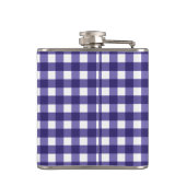 Navy Gingham Flachmann (Rückseite)