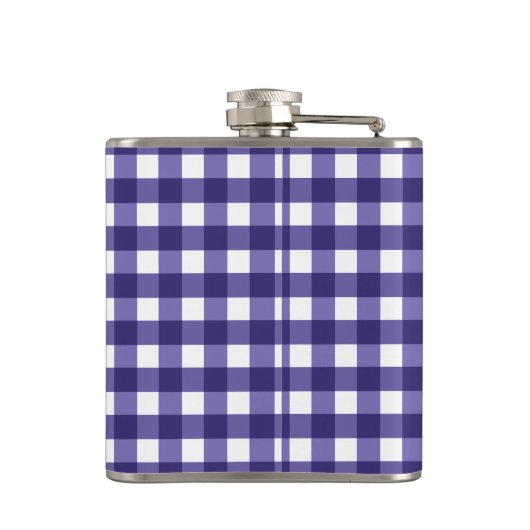 Navy Gingham Flachmann (Rückseite)