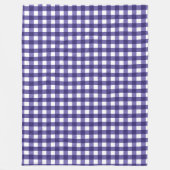 Navy Gingham Fleecedecke (Vorderseite)