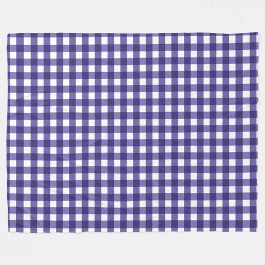 Navy Gingham Fleecedecke (Vorderseite (Horizontal))